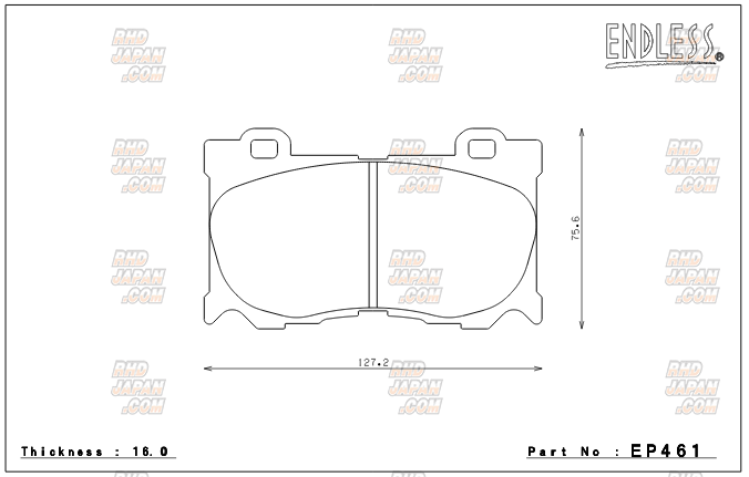 Endless Brake Pads Full Set Type CC-Rg - CKV36 HV37 HNV37 KY51 Z34
